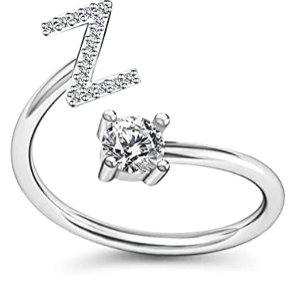 Any letter of your name sterling silver ring - Picture 1 of 1